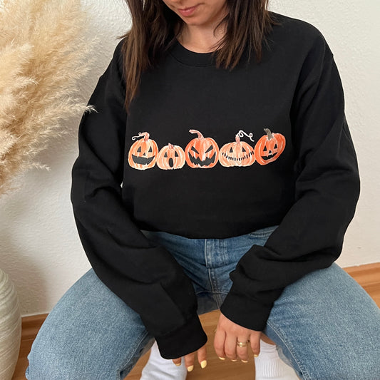 "Pumpkin Jack-O-Lantern Lineup" Halloween Sweatshirt/Hoodie • Lifestyle Collection