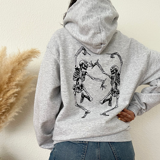 "Dancing Skeletons Large Back Print" Halloween Sweatshirt/Hoodie • Lifestyle Collection