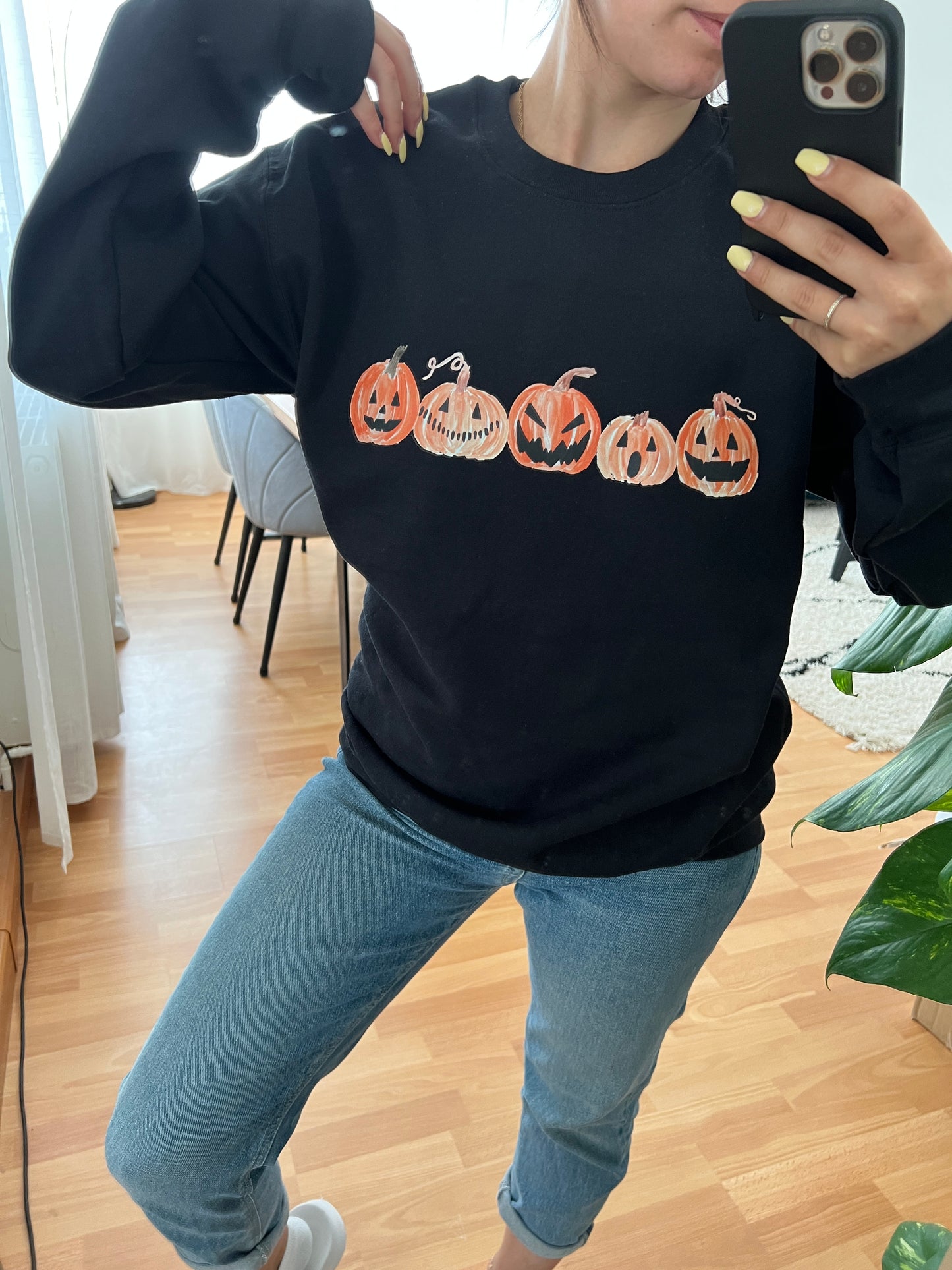 Halloween-Sweatshirt/Hoodie „Pumpkin Jack-O-Lantern Lineup“ • Lifestyle-Kollektion