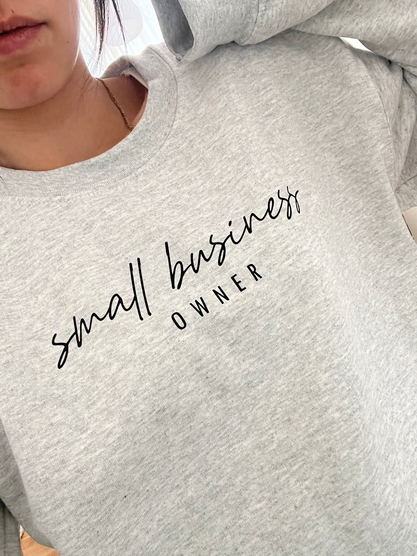 "Small Business Owner" Sweatshirt/Hoodie • Choose your own colours • Lifestyle Collection