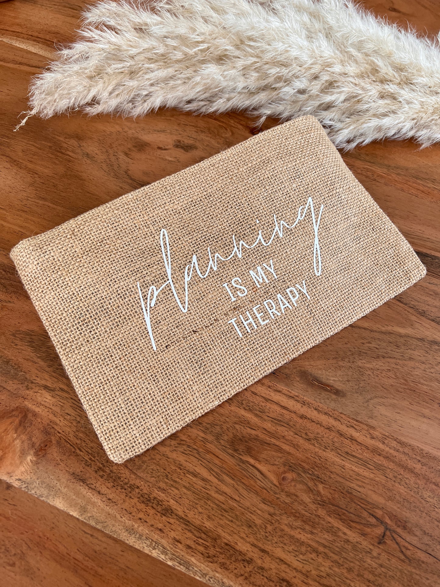 Jute Pen Pouch • "Planning is my therapy"