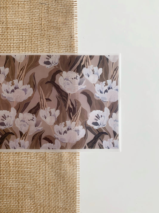 CV022 Nude Tulips Farbiges Pergament-A4-Blatt