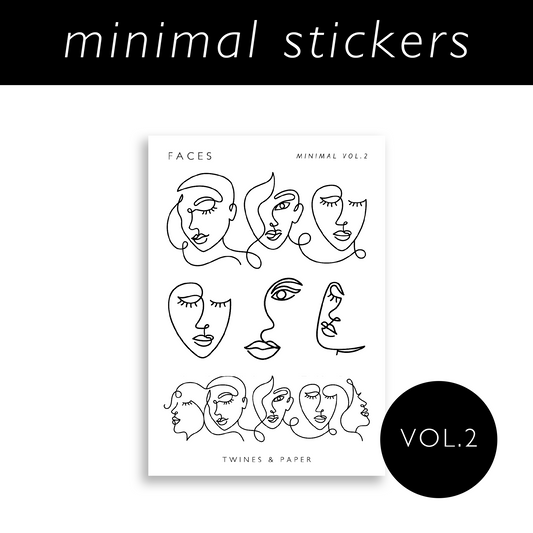 Faces Minimal Vol.2 • White or Transparent Matte