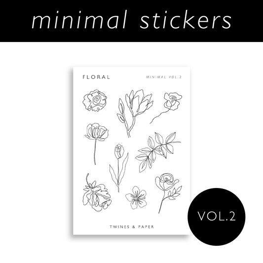 Floral Minimal Vol.2 • Weiß oder transparent matt