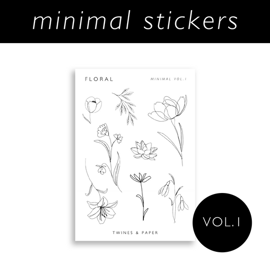 Floral Minimal Vol.1 •  White or Transparent Matte