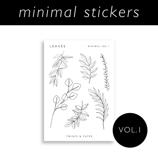 Leaves Minimal Vol.1 • White or Transparent Matte