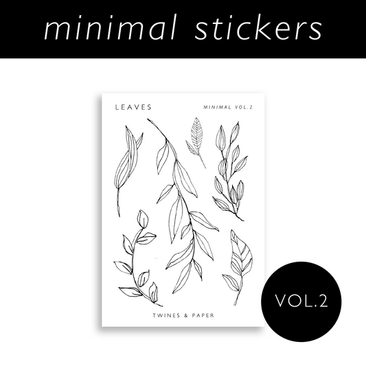 Leaves Minimal Vol.2 • White or Transparent Matte