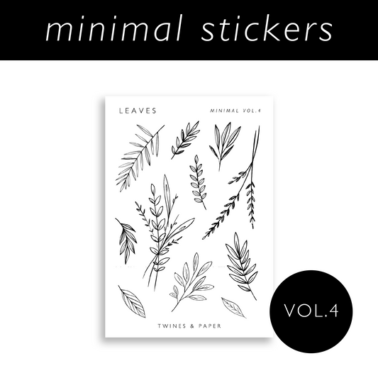 Leaves Minimal Vol.4 • White or Transparent Matte
