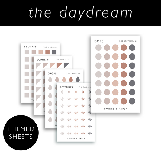 THE DAYDREAM • Shape Stickers • Business Card Size • Transparent Matte