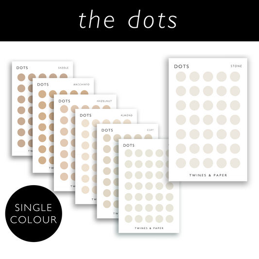 Dot Stickers • Shape Stickers • Business Card Size • Transparent Matte