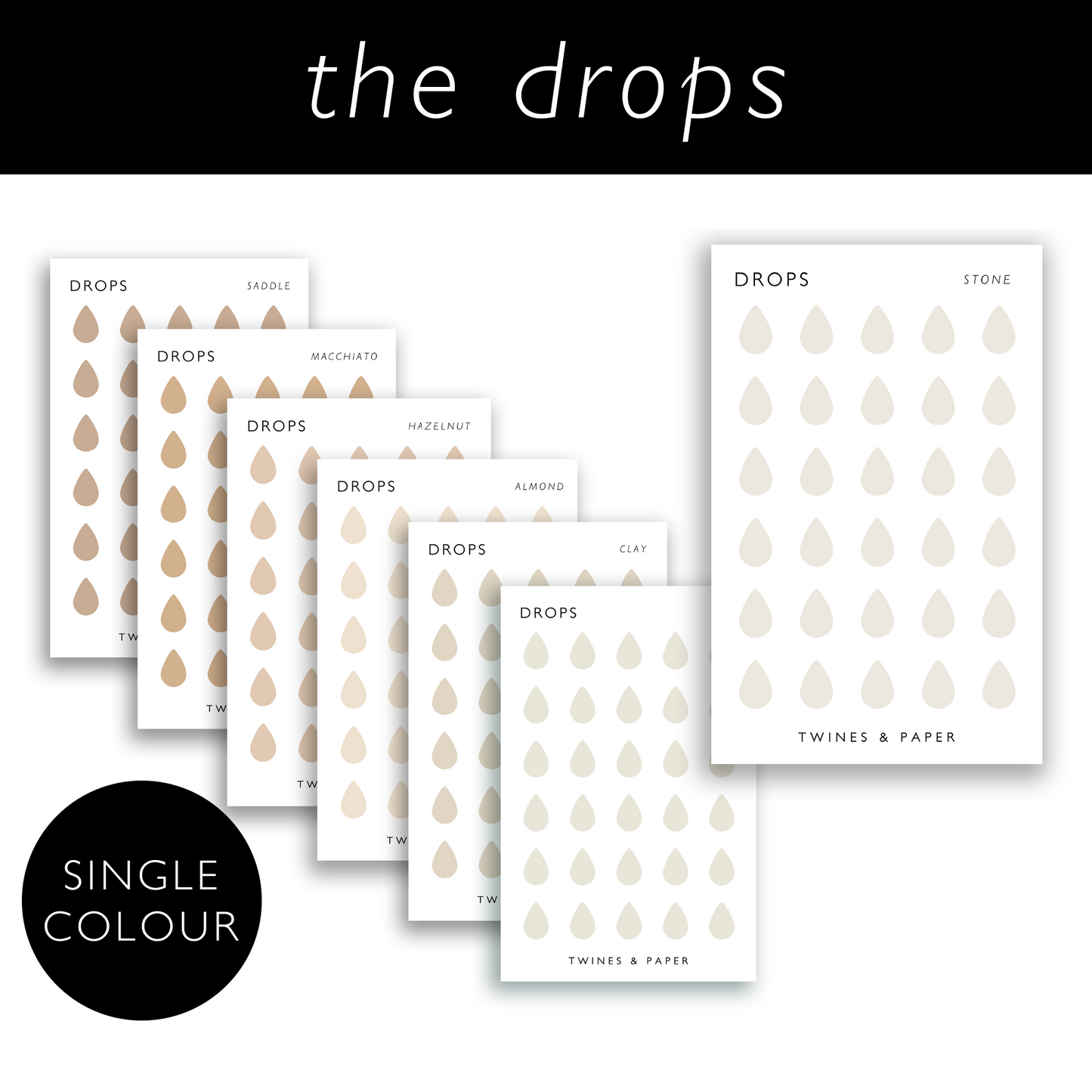 Drop Stickers • Shape Stickers • Business Card Size • Transparent Matte