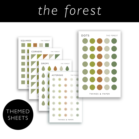 THE FOREST • Shape Stickers • Business Card Size • Transparent Matte