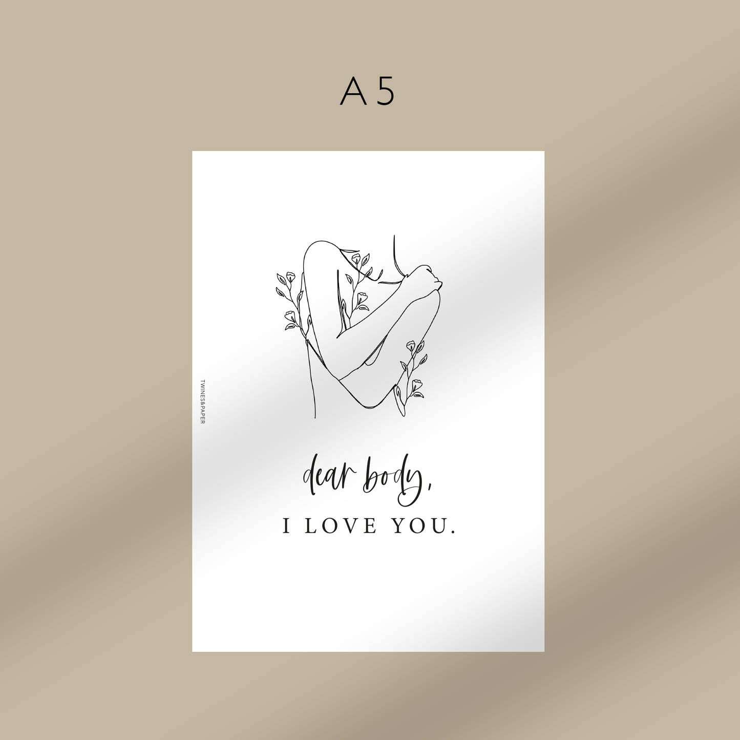 "Dear Body, I love you." Printable Planner Dashboards Pocket, A6, Personal, Personal Wide, A5