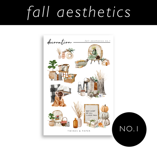 "Fall Aesthetics" No. 1 • Decoration Stickers • Transparent Matte