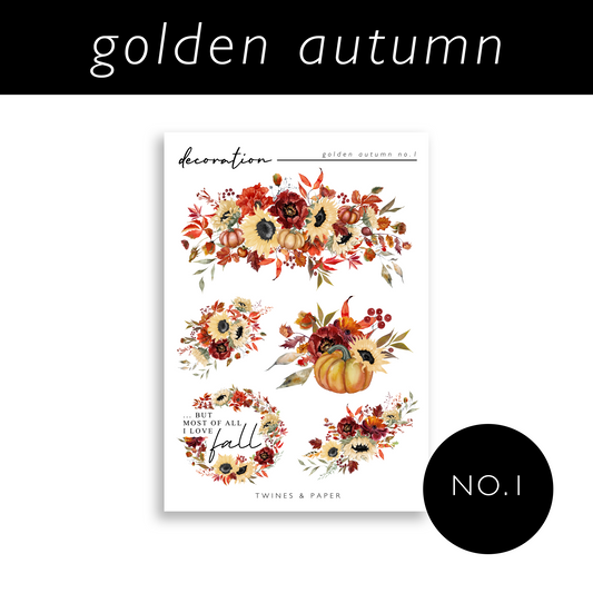 "Golden Autumn" No. 1 • Decoration Stickers • Transparent Matte