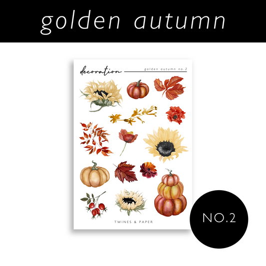"Golden Autumn" No. 2 • Decoration Stickers • Transparent Matte