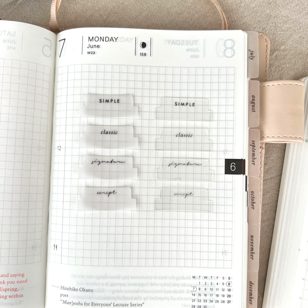 Page Marker Tabs • floating • Vellum or Acetate