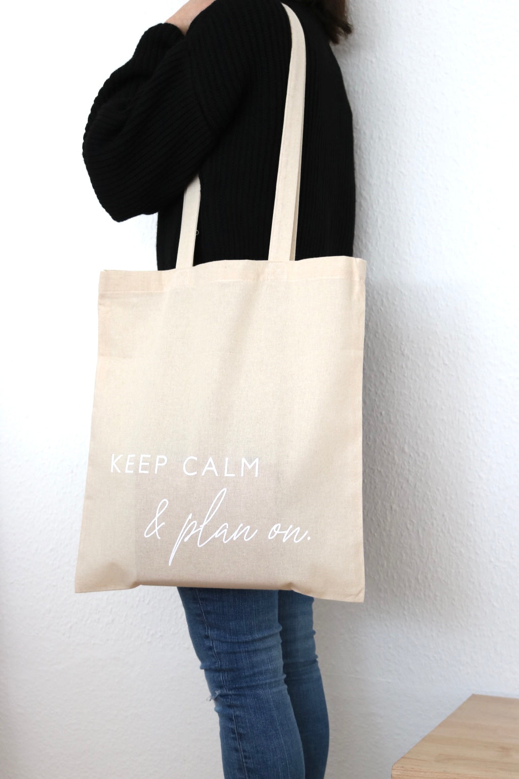 Jute Bag • Keep Calm & Plan On • Nature
