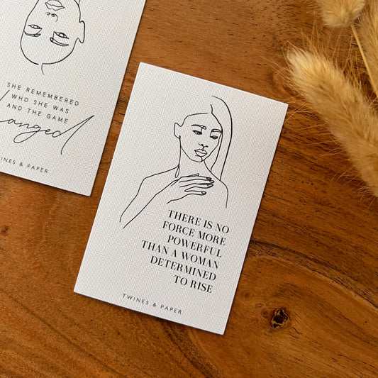 Woman Power Set • Planner Cards • Linen