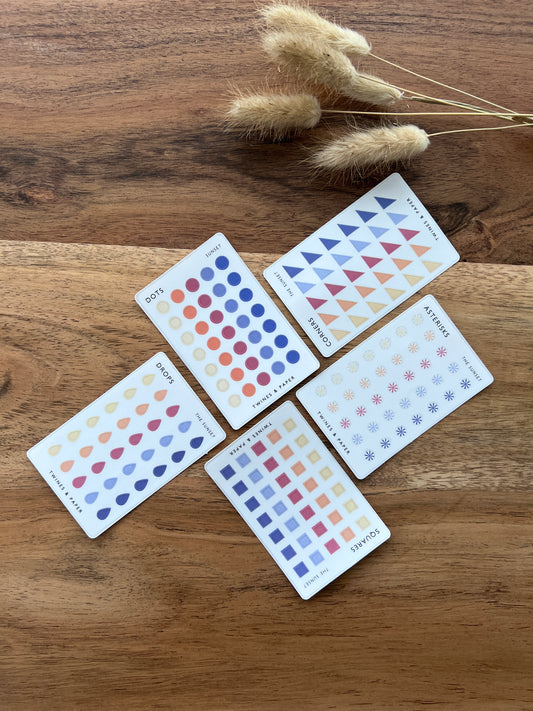 THE SUNSET • Shape Stickers • Business Card Size • Transparent Matte