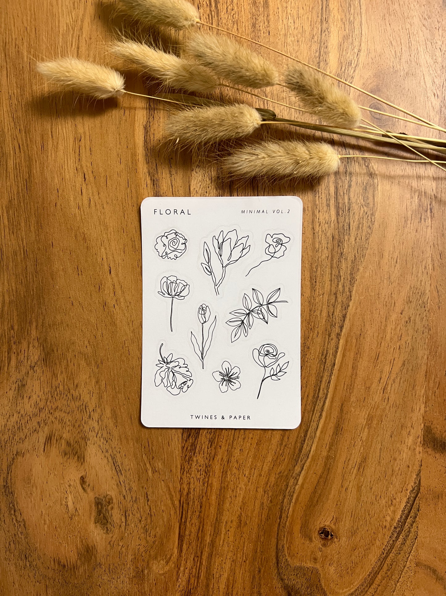 Floral Minimal Vol.2 • White or Transparent Matte