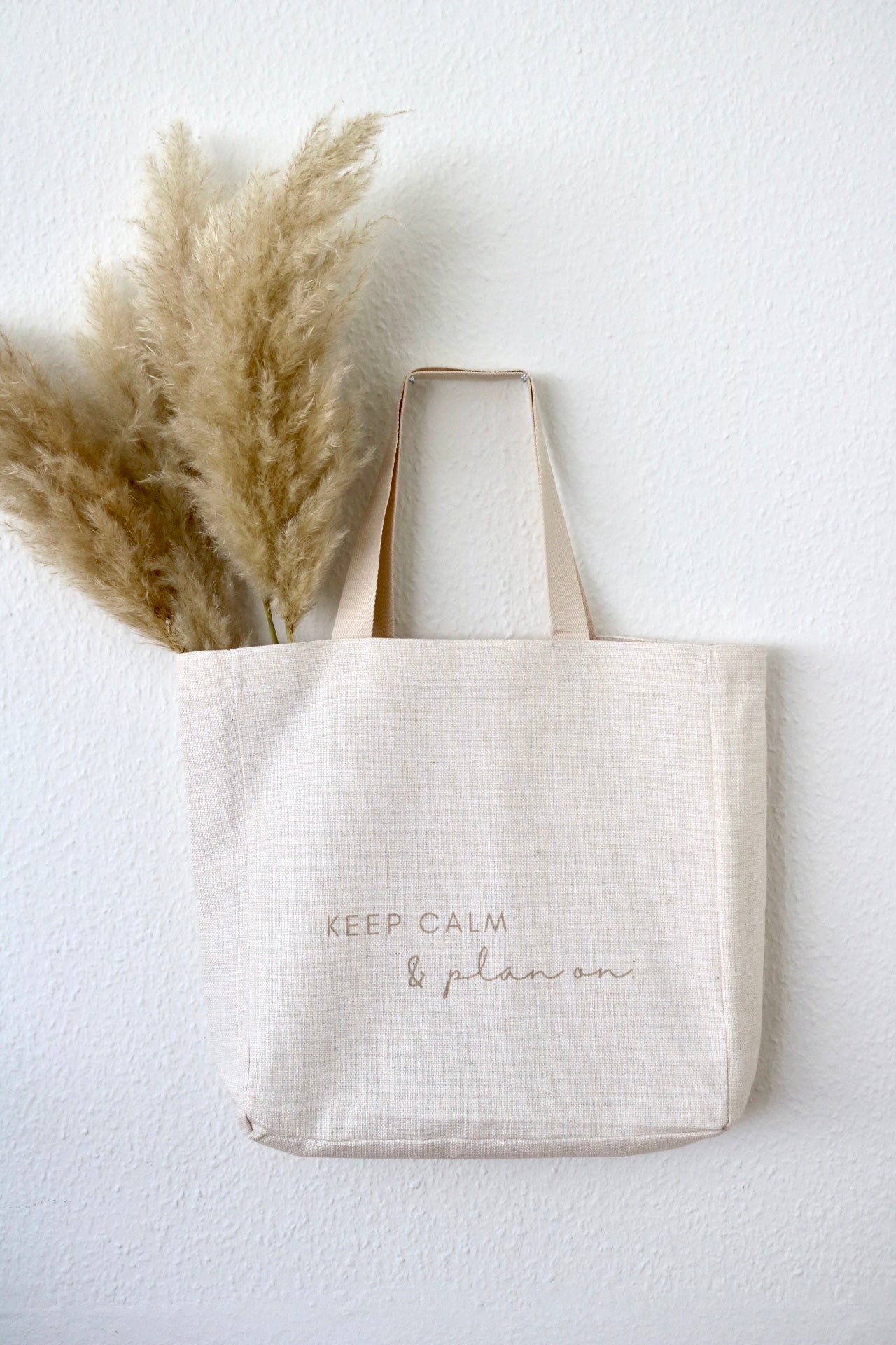 Tote Bag • Keep calm & plan on • Poly Canvas