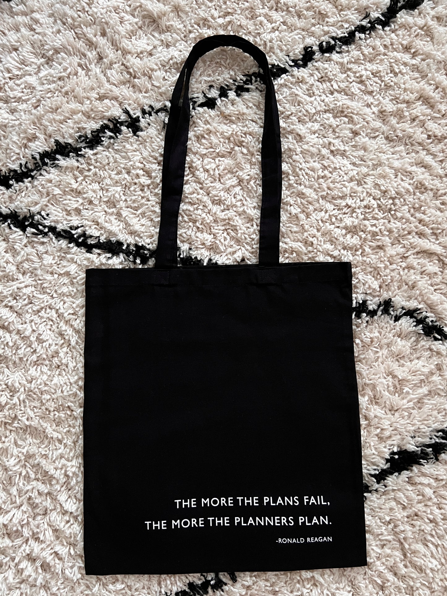Jute Bag • The more the plans fail • Black