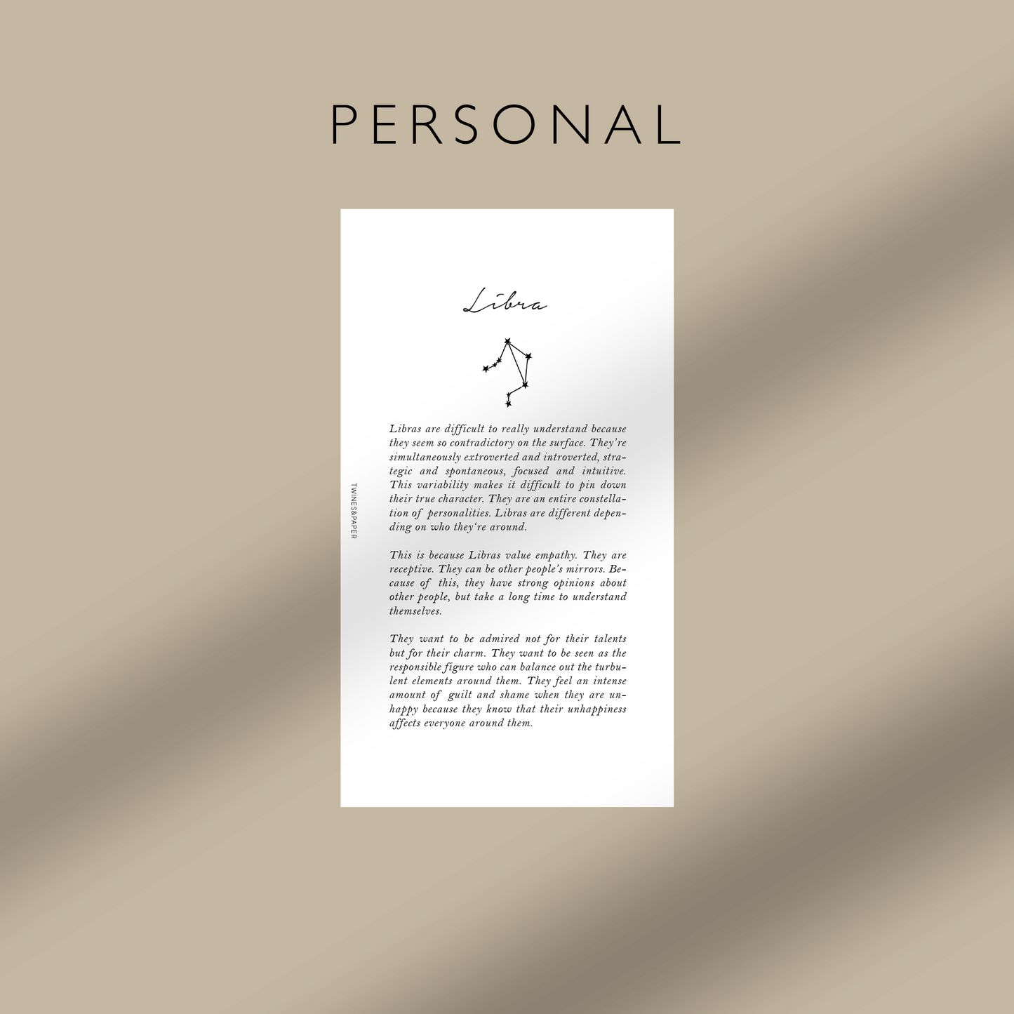 "Libra" Zodiac Sign Personality - Printable Dashboards
