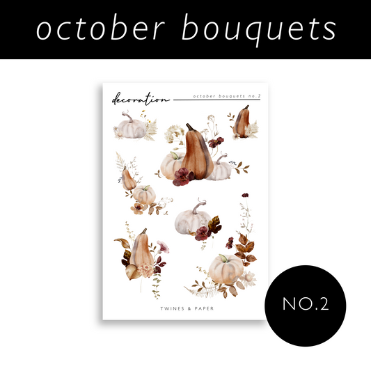 "October Bouquets" No. 2 • Decoration Stickers • Transparent Matte