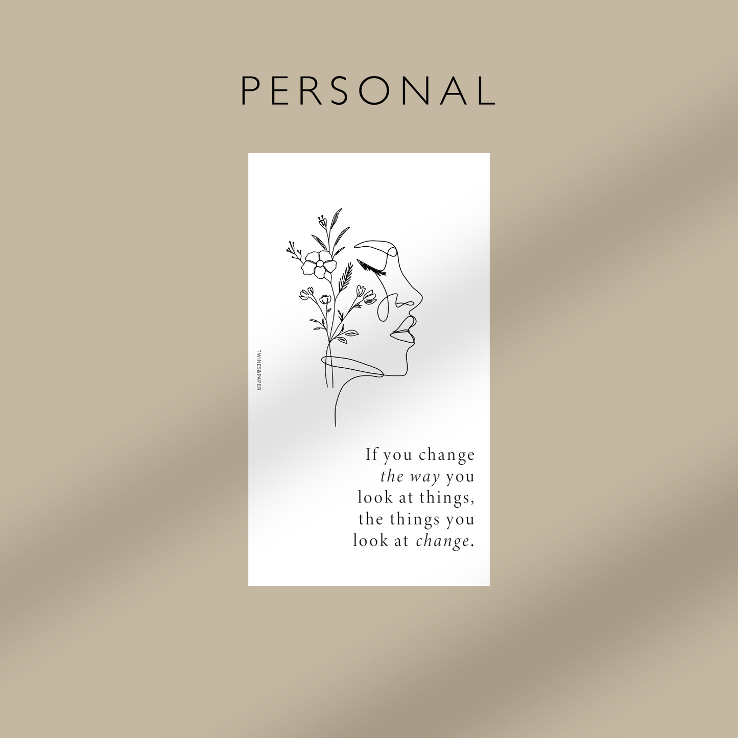"Change The Way You Look" Printable Planner Dashboards Pocket, A6, Personal, Personal Wide, A5