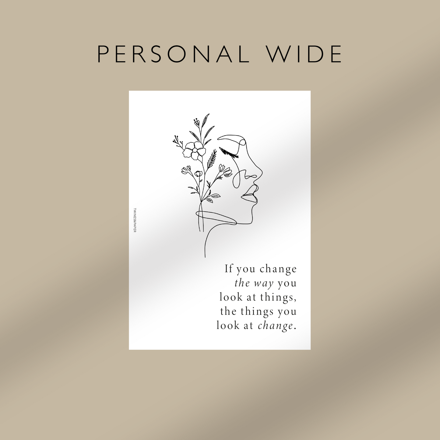 „Change The Way You Look“ Druckbare Planer-Dashboards, Tasche, A6, persönlich, persönlich breit, A5