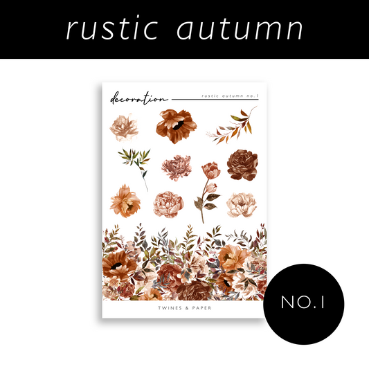 „Rustikaler Herbst“ Nr. 1 • Dekoaufkleber • Transparent matt