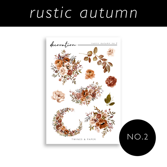 "Rustic Autumn" No. 2 • Decoration Stickers • Transparent Matte