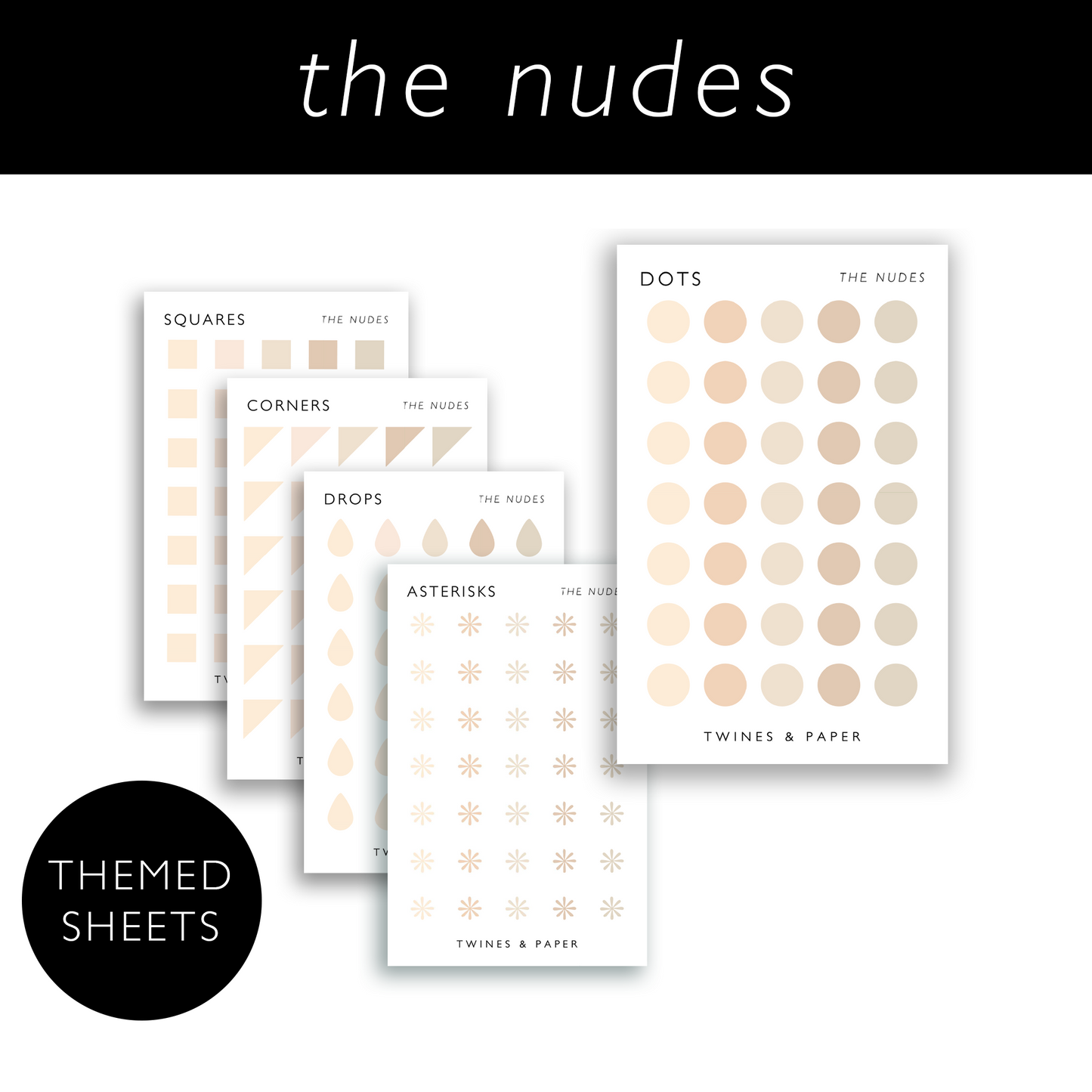 THE NUDES • Shape Stickers • Business Card Size • Transparent Matte