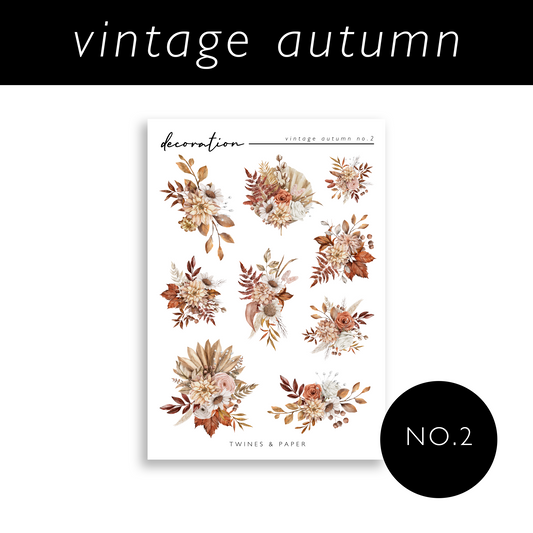 "Vintage Autumn" No. 2 • Decoration Stickers • Transparent Matte